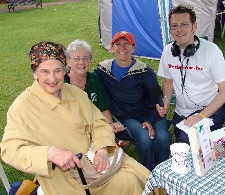 Paul Swann with volunteers from the Redhill Live At Home Scheme.