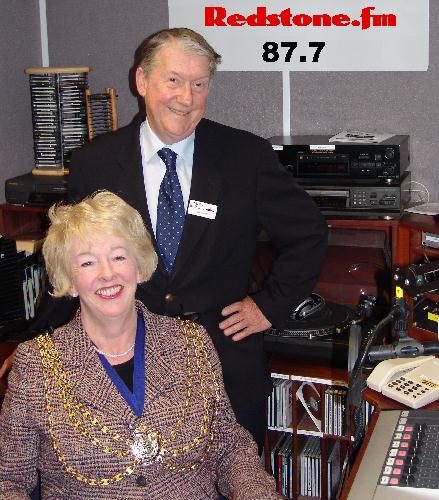 The former Mayor, Cllr. Mrs Dorothy Ross-Tomlin with Nigel Gray