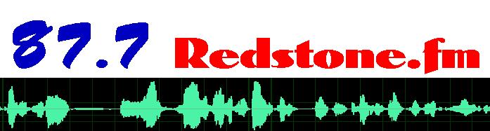 87.7 Redstone FM logo and wave form