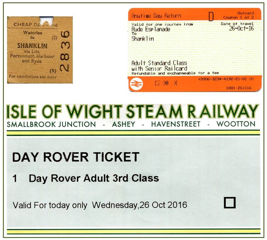 Tickets from 1966 and 2016 visits