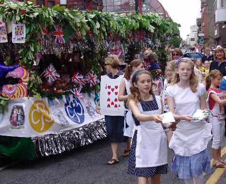 Carnival procession in Redhill.