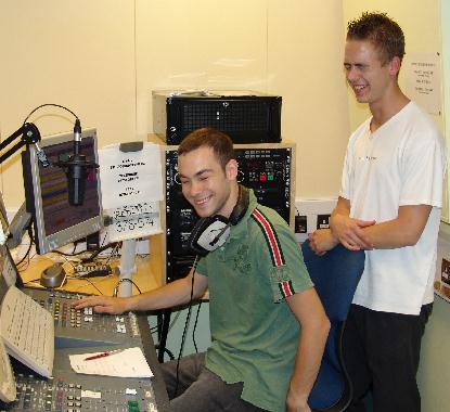 DJ Shep and Rob on air