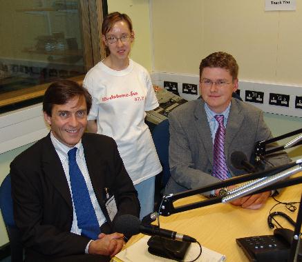 Tess's guests on Thursday 14 July 2005 were (left) Simon Bland from Reigate and Banstead Borough Council and Cllr Julian Ellacott.